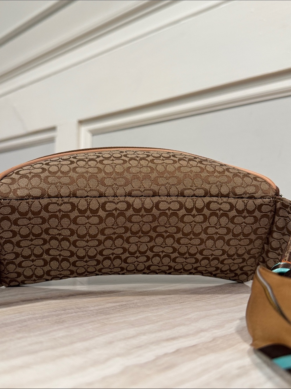 Coach Bag Vintage Y2K Brown Jacquard Signature Small Belt Bag Fanny Pack EUC - Picture 8 of 17